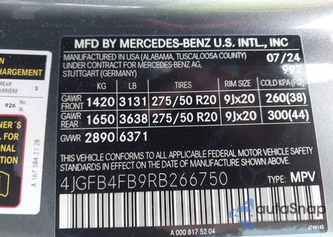 2024 Mercedes-Benz Gle 350 4Matic from USA, damaged, VIN 4JGFB4FB9RB266750
